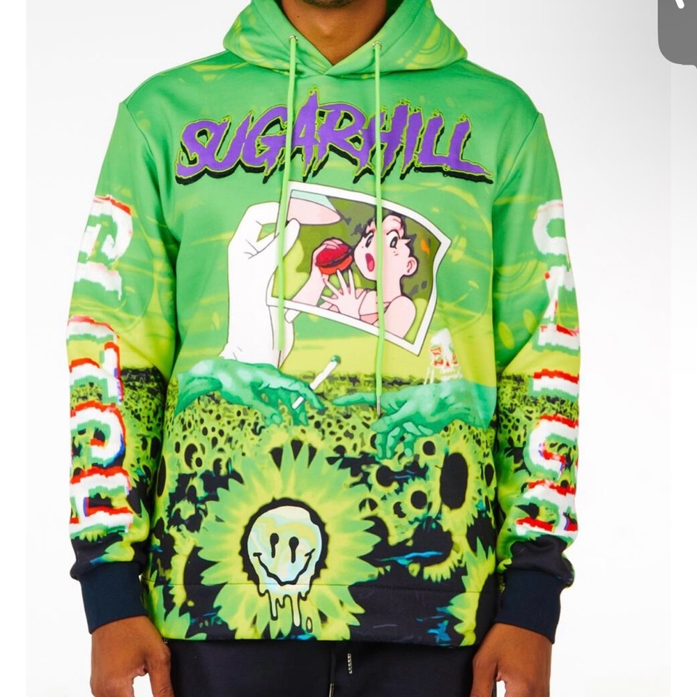 Men’s SugarHill Special Edition Field Trip Anime Green Graphic Hoodie